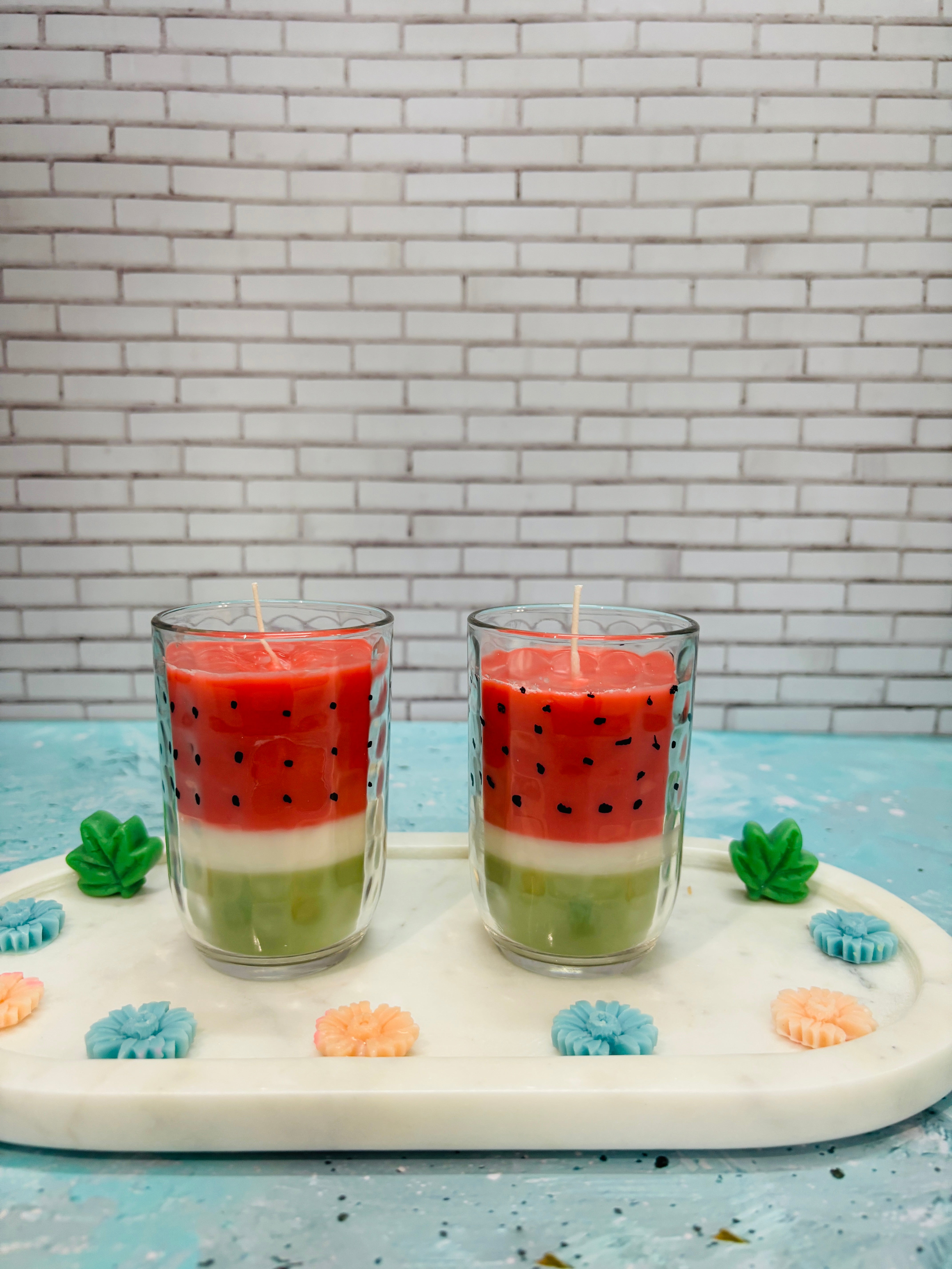 Watermelon Splash Candle by GLOW & BLOW, Watermelonragrance, Fun & Playful Candles, Handpoured with Soy Wax