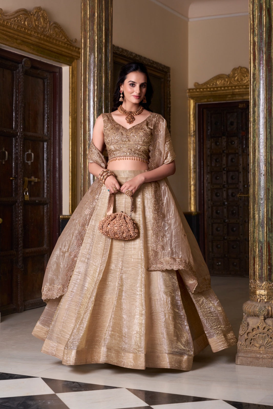 Gold crush dress
