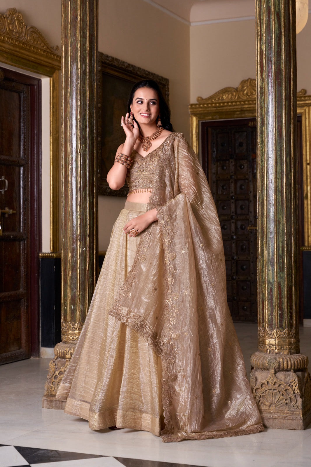 Gold crush dress