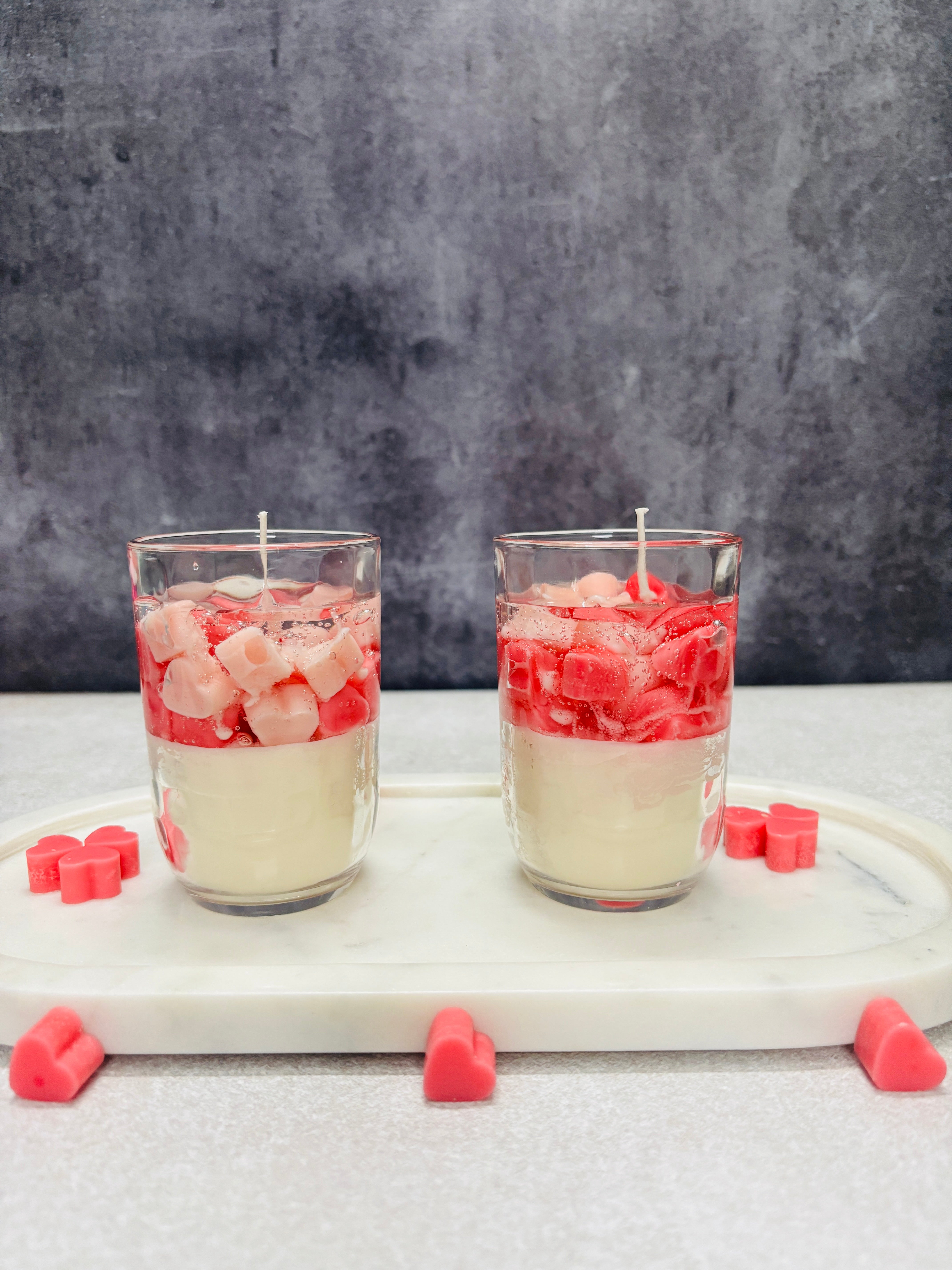 Handcrafted Heart Wax Candles by Glow & Blow