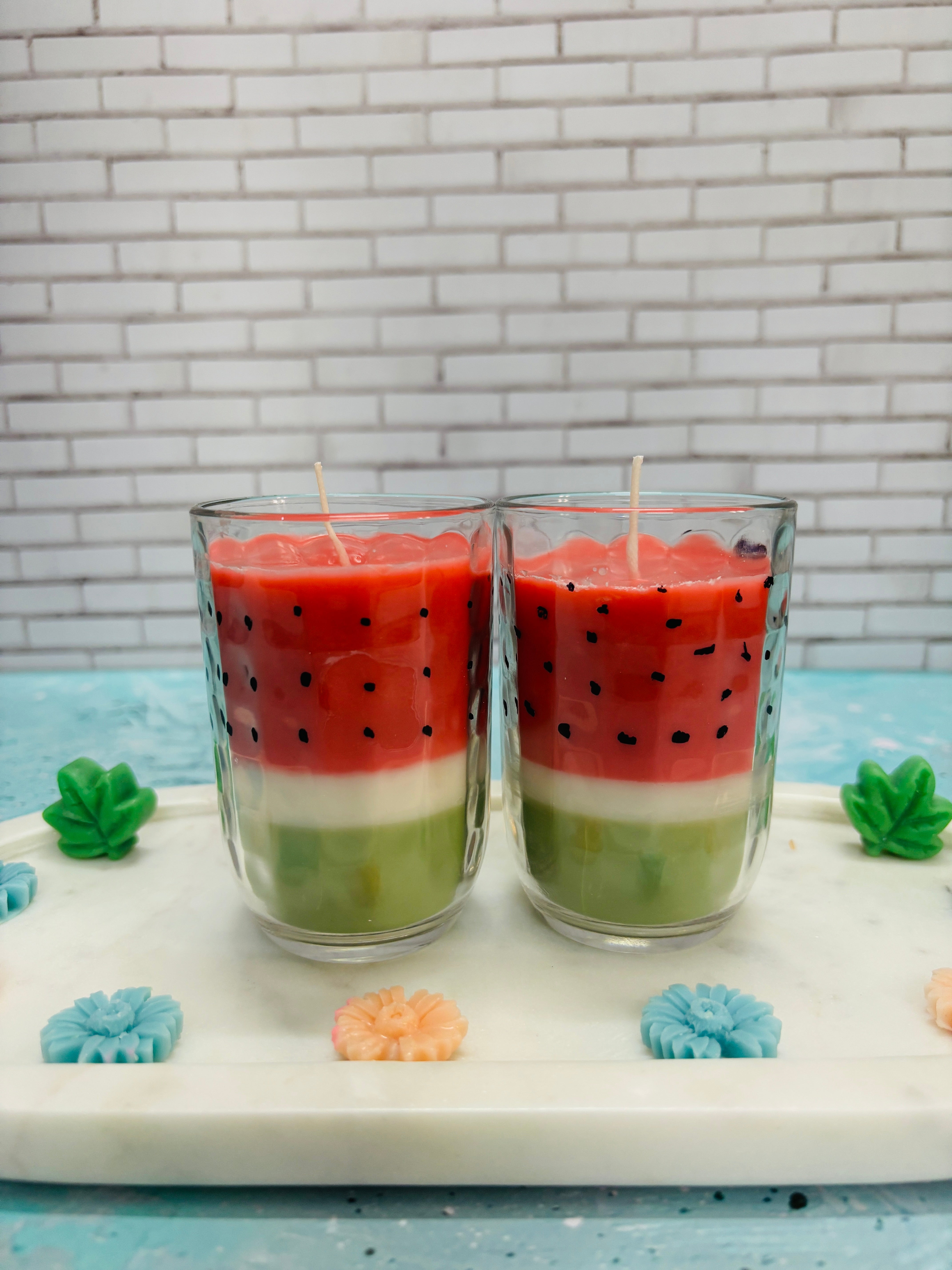 Watermelon Splash Candle by GLOW & BLOW, Watermelonragrance, Fun & Playful Candles, Handpoured with Soy Wax