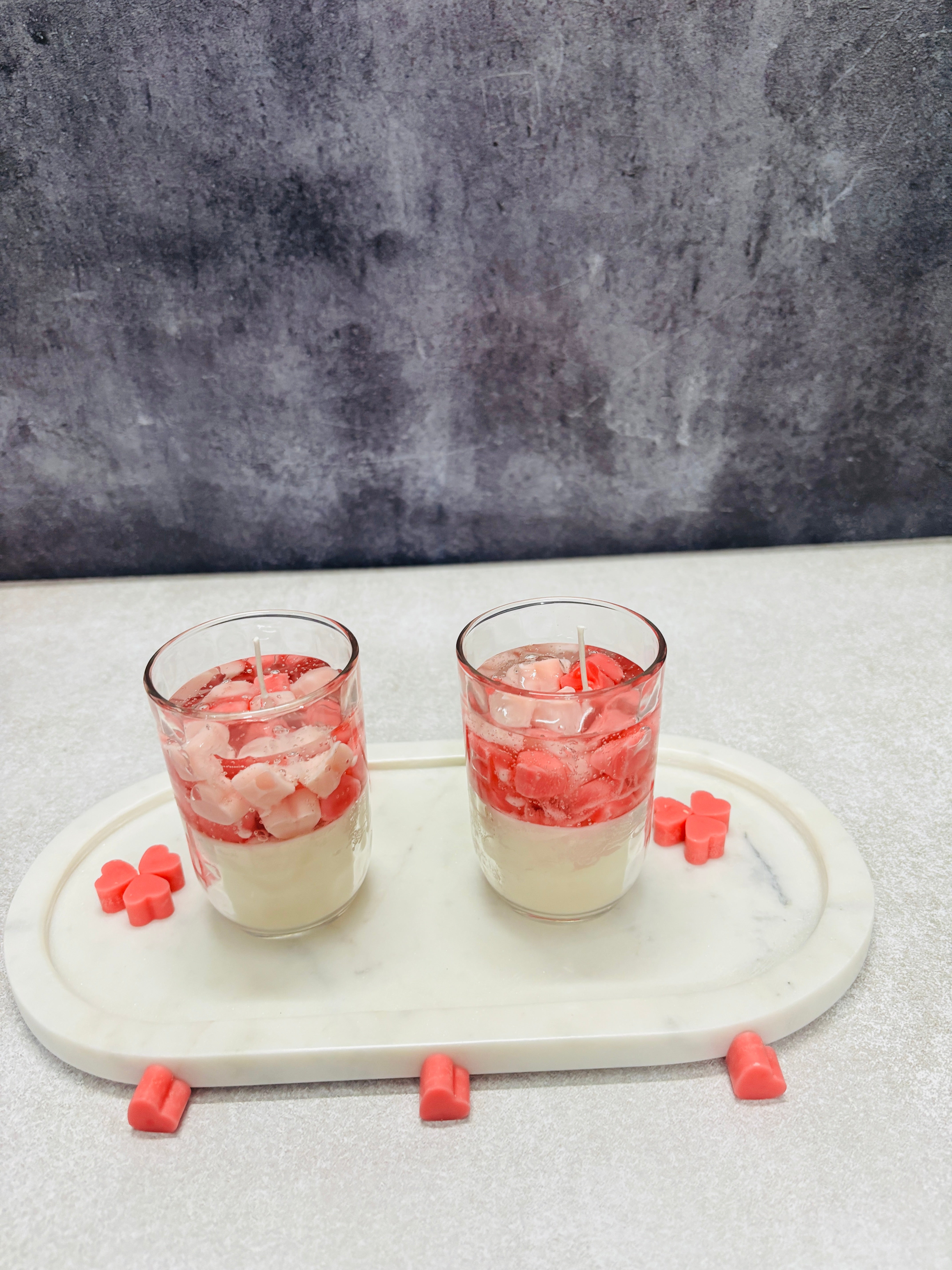 Handcrafted Heart Wax Candles by Glow & Blow