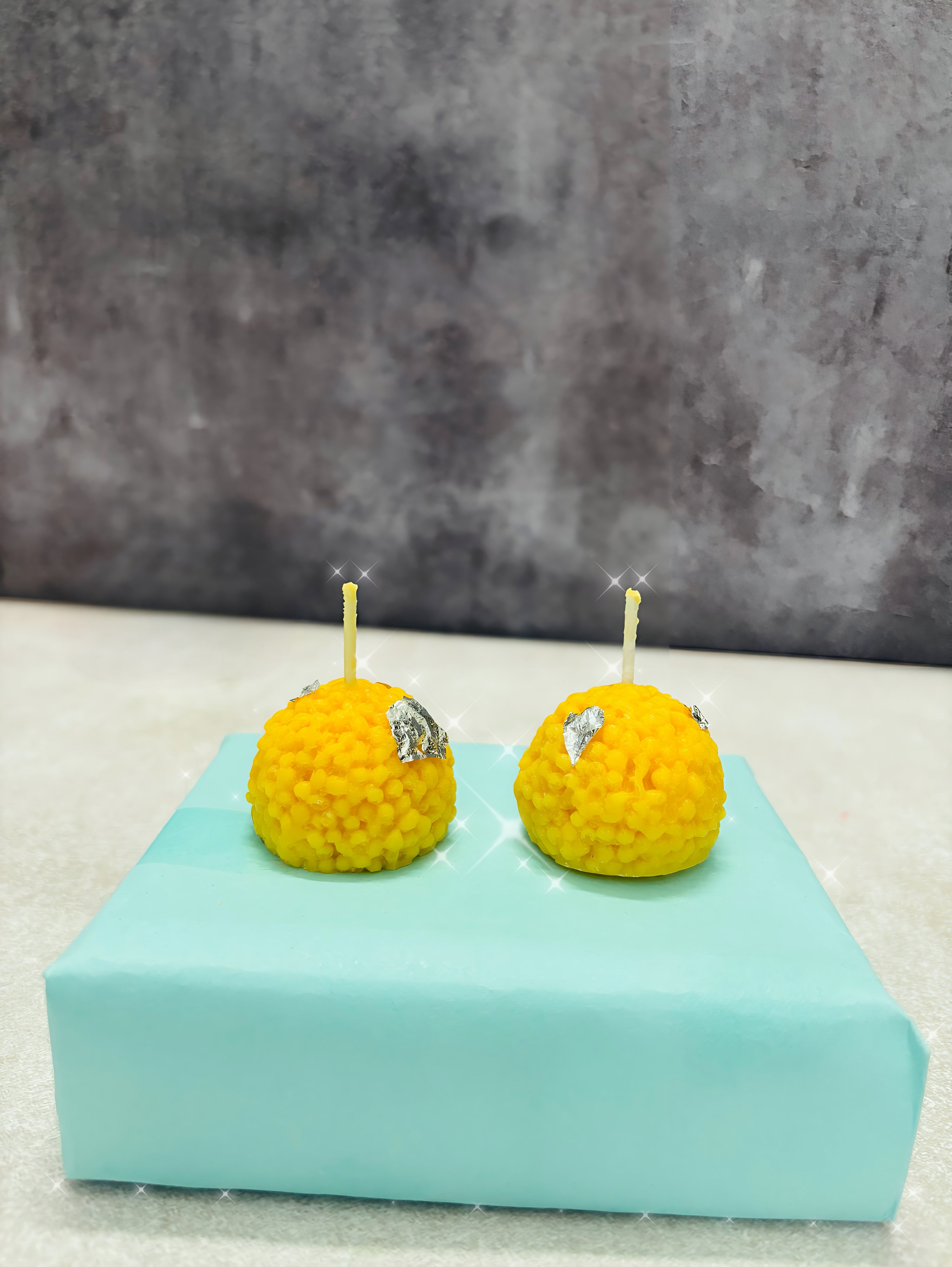 Motichoor Laddu Candles – Premium Wax - Pack of 2