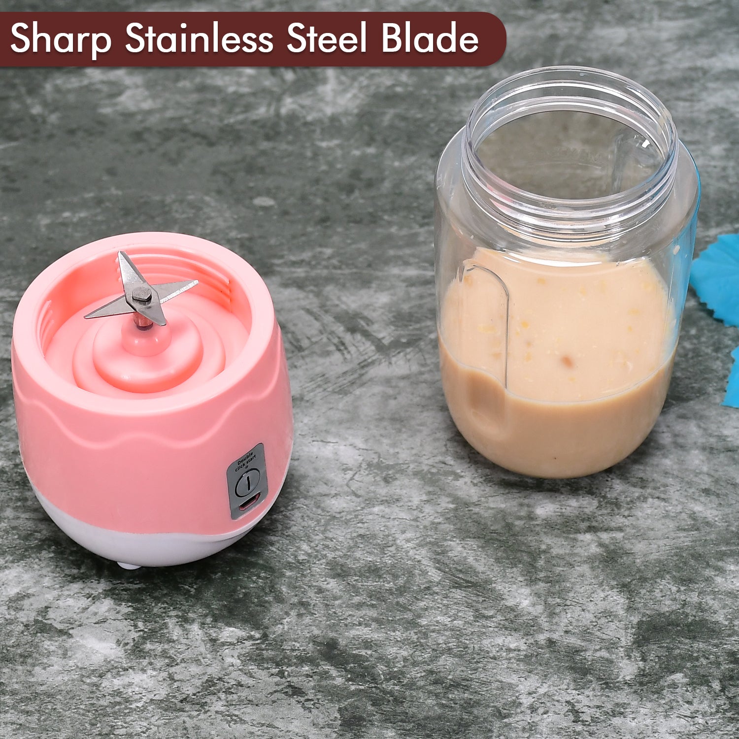 2260 Portable Blender Personal Blender Juicer Cup Mini Handheld Blender With 4 Blades Mixer For Fruit Shakes And Smoothies Portable Juicer (Multicolor)